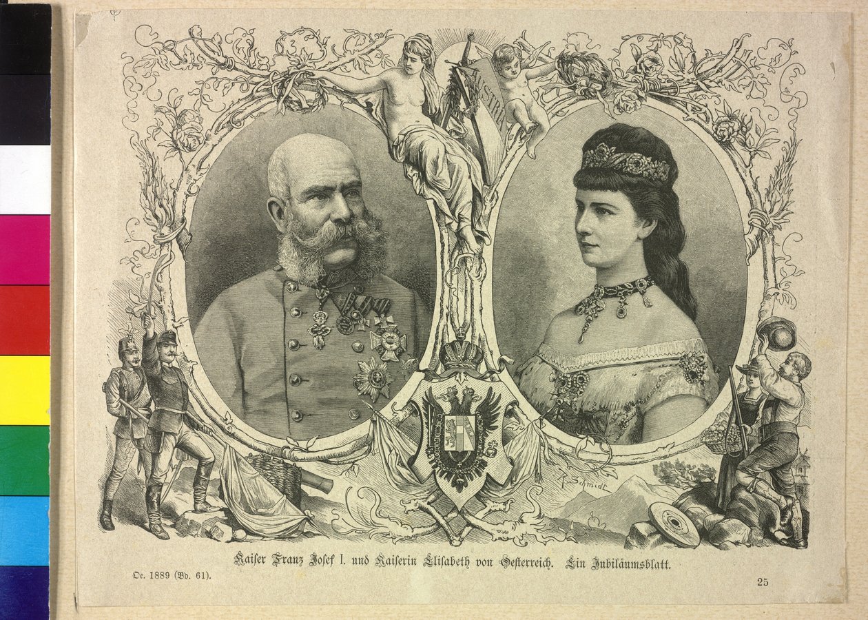 Imperador da Áustria e Elisabeth Franz Joseph I de Unknown artist