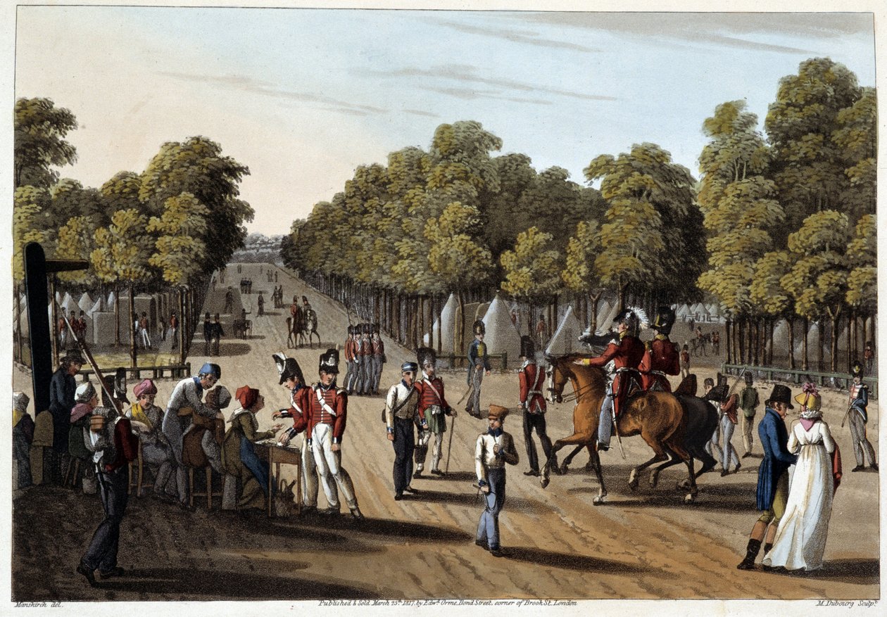 Acampamento Inglês no Bois de Boulogne de Unknown artist