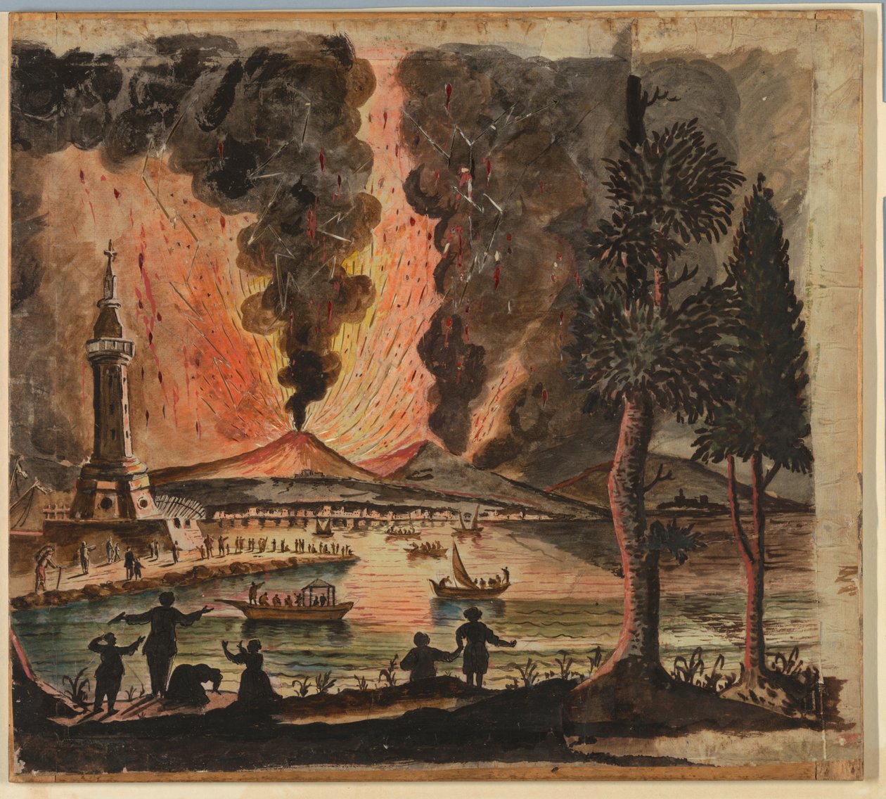 Erupção do Vesúvio de Unknown artist