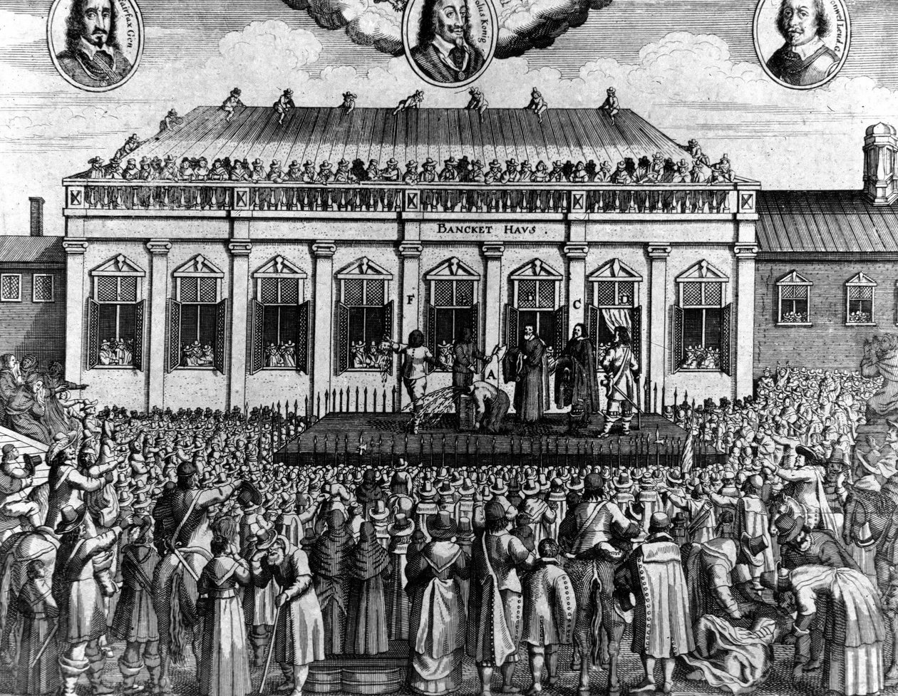 Execução do Rei Charles I Stuart da Inglaterra (1600 - 1649) em Whitehall. de Unknown artist