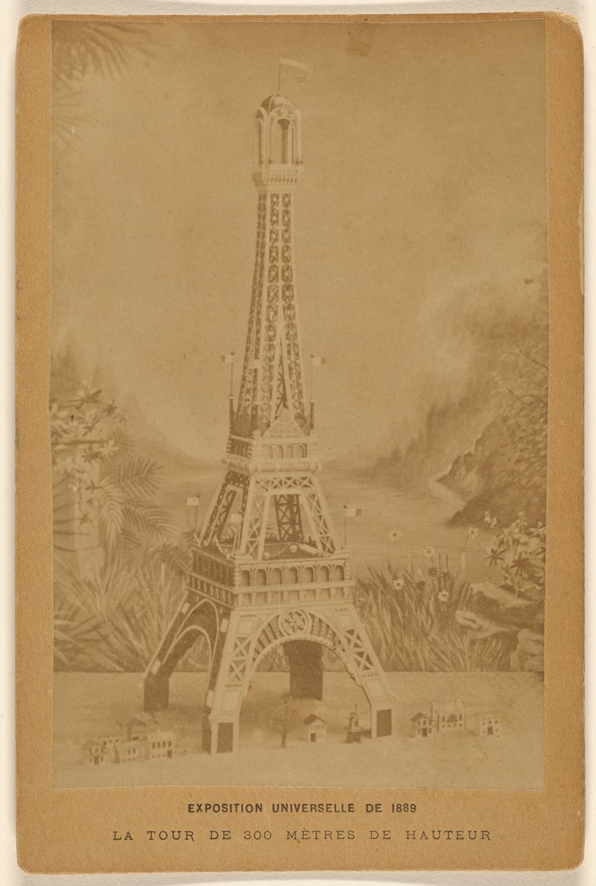 Exposição Universal de 1889. A torre de 300 metros de altura. de Unknown artist