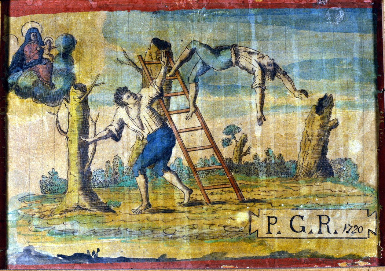 Queda de uma árvore. de Unknown artist