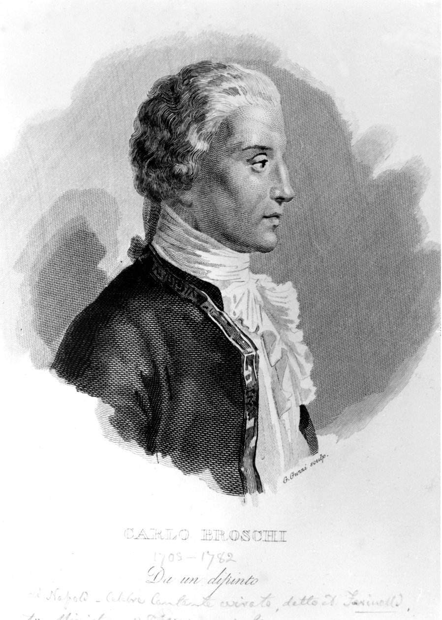 Farinelli (Carlo Broschi, dit; 1705 - 1782). de Unknown artist