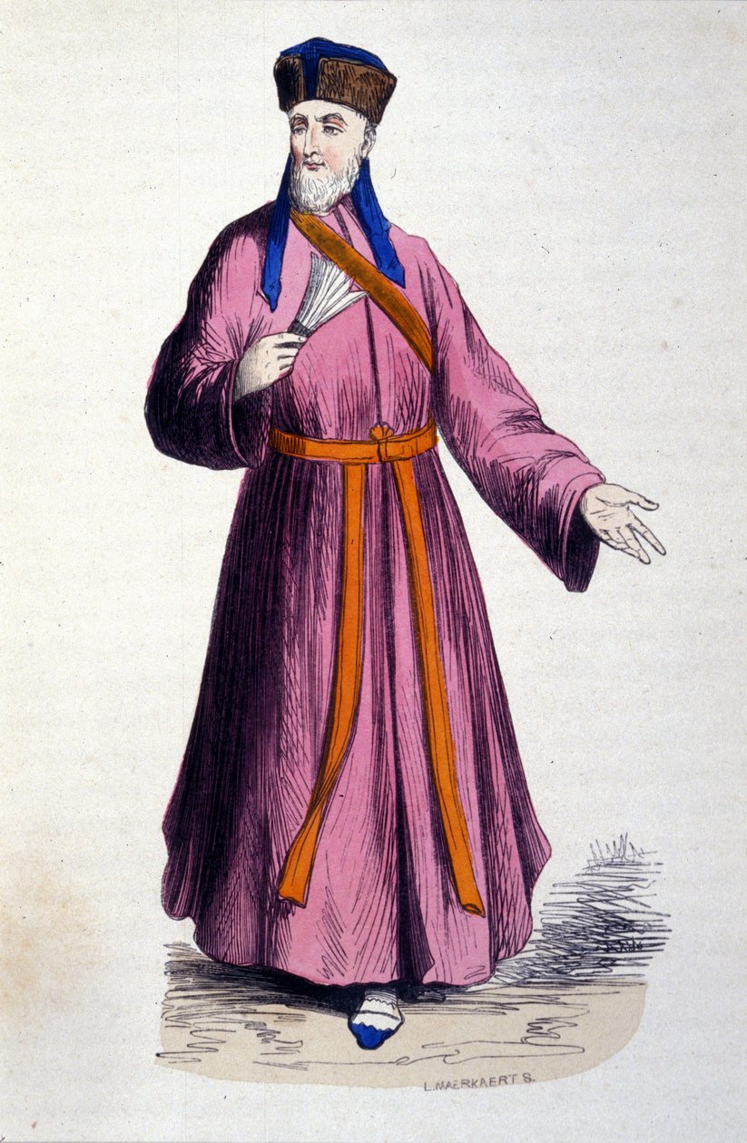 Padre Matteo Ricci (1552-1610), jesuíta italiano, fundador da missão católica na China de Unknown artist