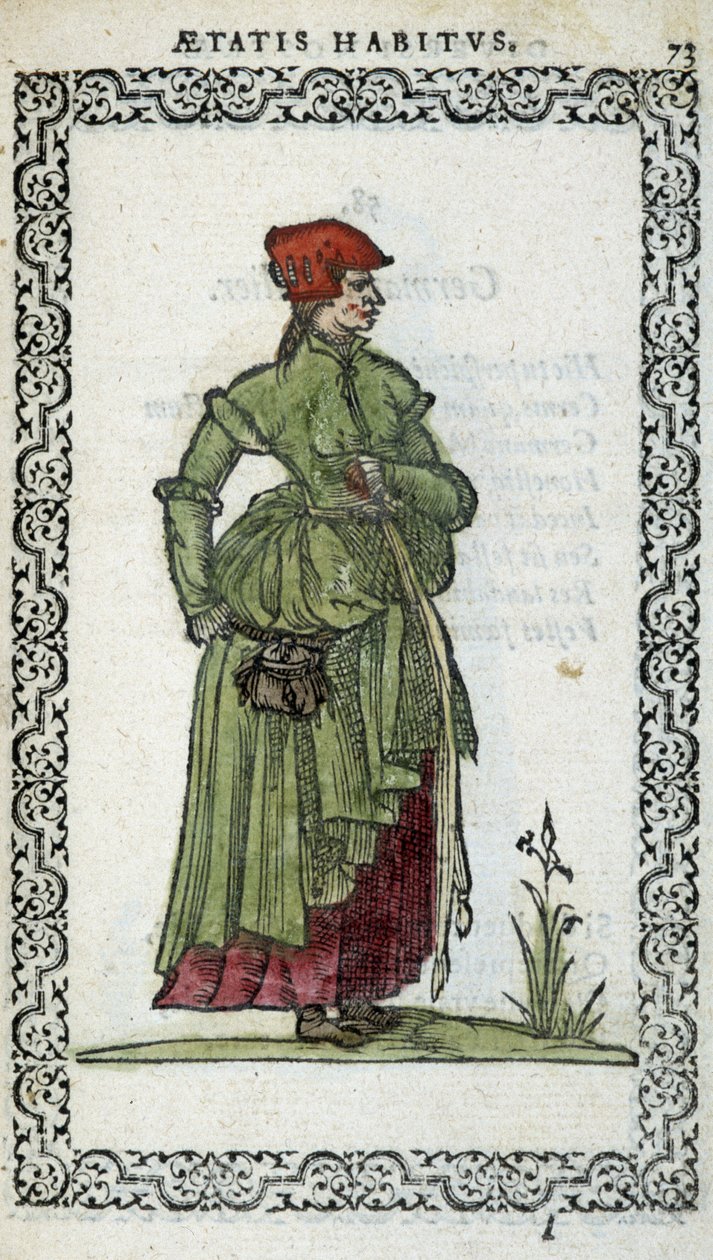 Femme Flemish - em "Habits et effigies" de Jean Sulperius de Unknown artist