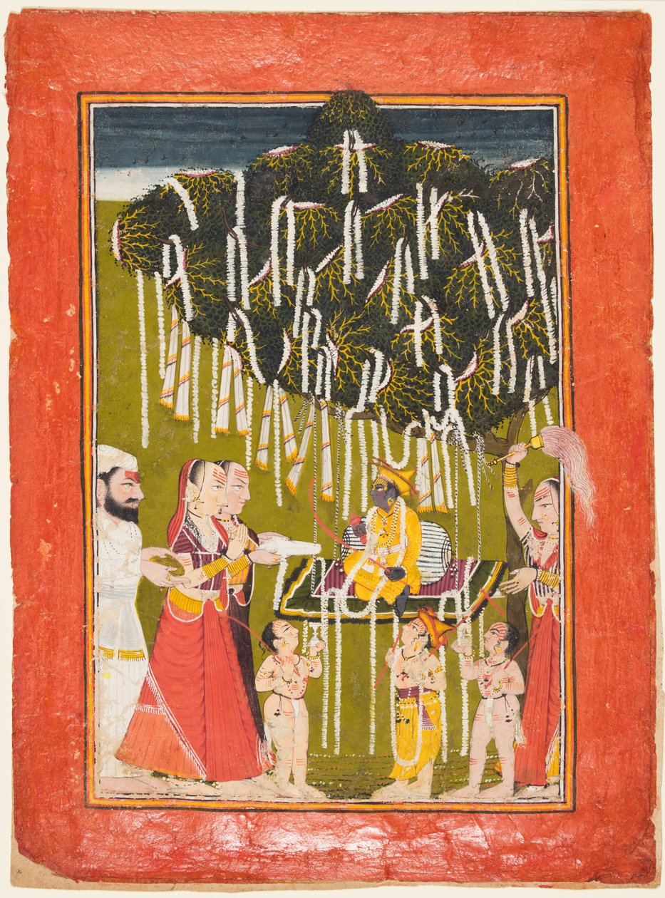 Adoração da Fertilidade de Krishna de Unknown artist