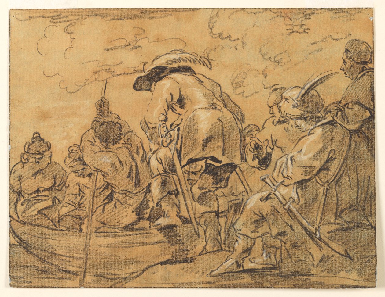 Figuras montadas em barco a remo de Unknown artist