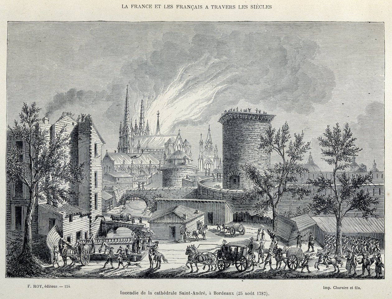 Incêndio da Catedral de São André, Bordeaux, 25 de Agosto de Unknown artist