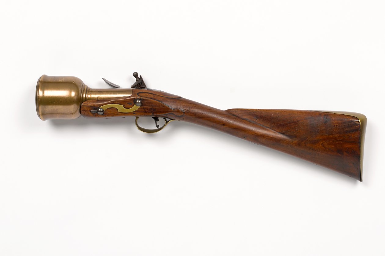 Argamassa manual Flintlock c.1760-1770 (argamassa, mão, flintlock) de Unknown artist