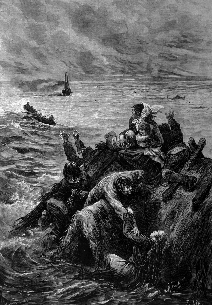 Inundação da Dinamarca em 1871. de Unknown artist