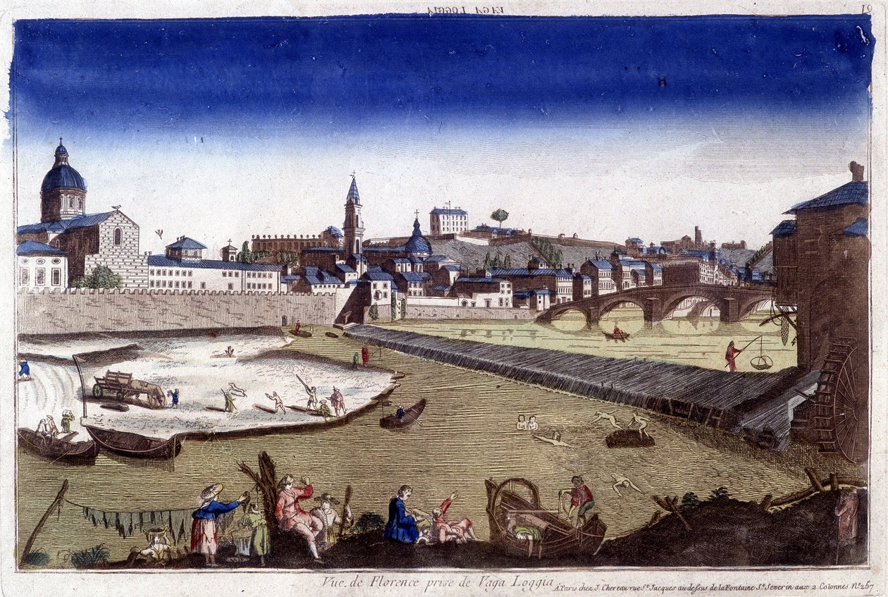 Florença e o rio Arno, no século XVIII. de Unknown artist