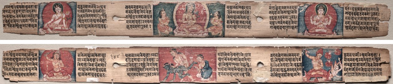 Fólio 348, de um Gandavyuha-sutra (Escritura da Matriz Suprema) de Unknown artist