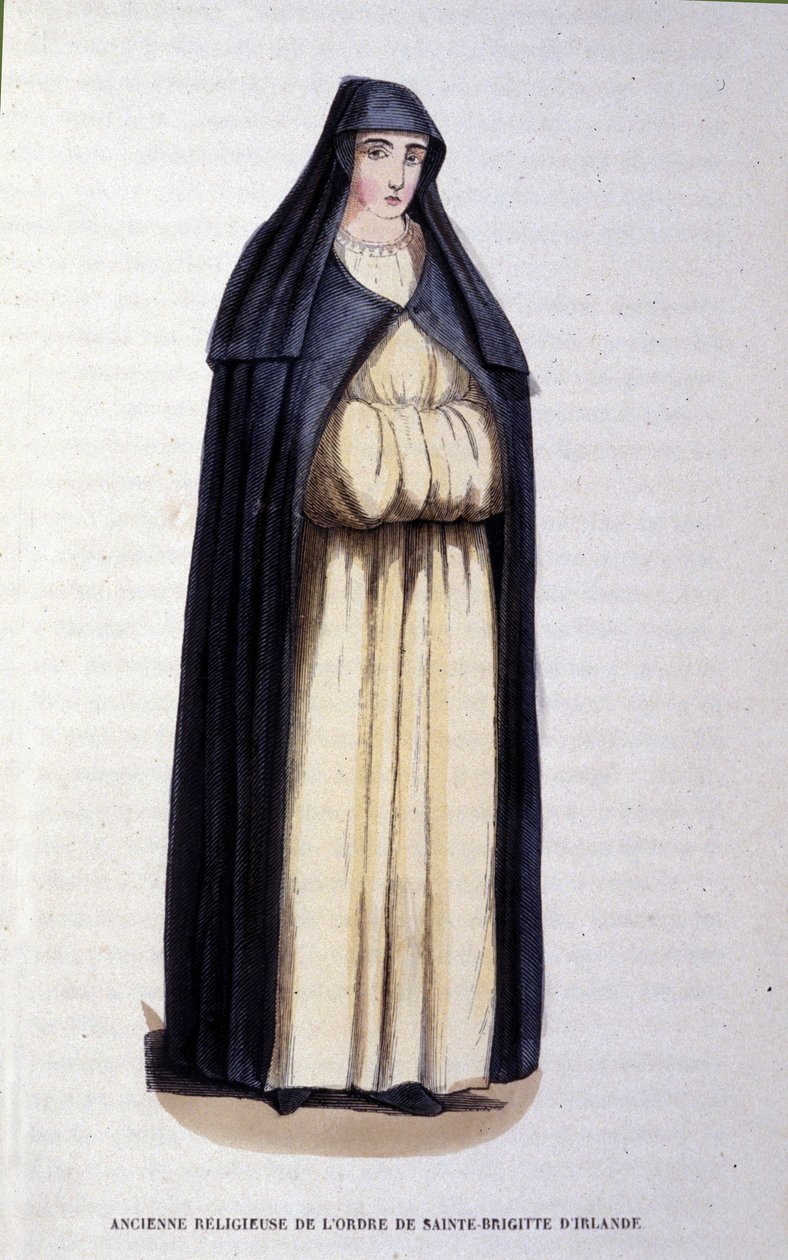 Ex-irmã da Ordem de Santa Brigitte da Irlanda. Gravação de um álbum sobre ordens religiosas, Paris de Unknown artist
