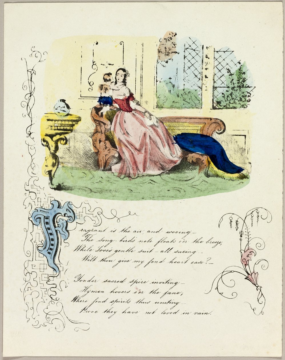O ar é perfumado e o cortejo (valentim) de Unknown artist