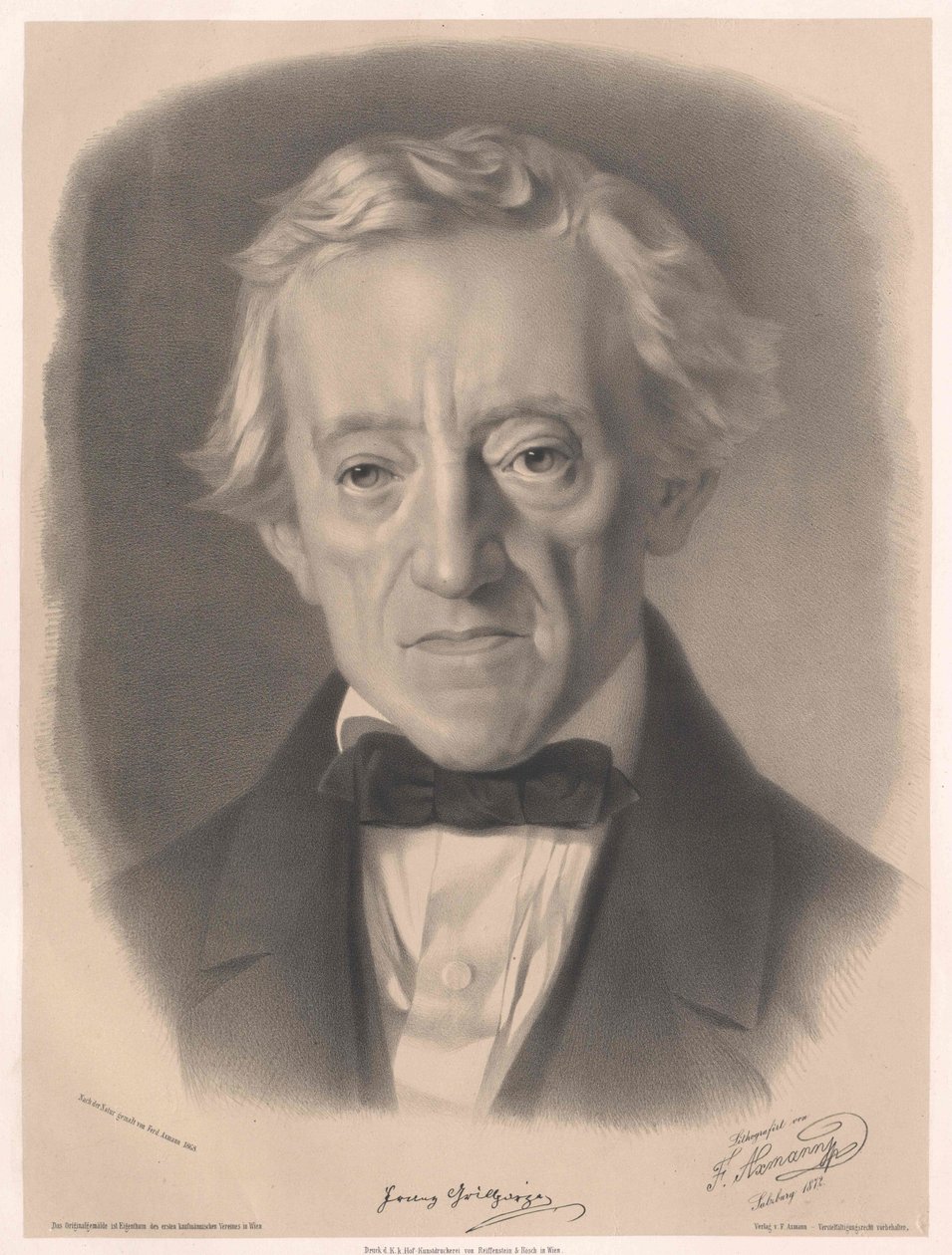 Franz Grillparzer (impressão) de Unknown artist