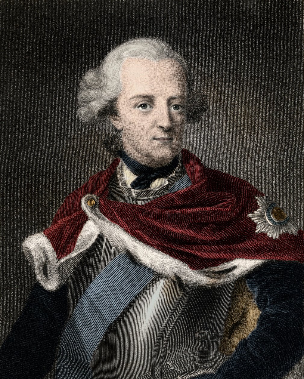 Frederic II da Prússia (1712-1786) - Frederick II Frederick O Grande 1712-1786 - gravura - século XIX de Unknown artist