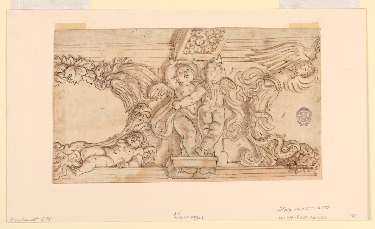 Friso com Putti e Medalhões de Unknown artist