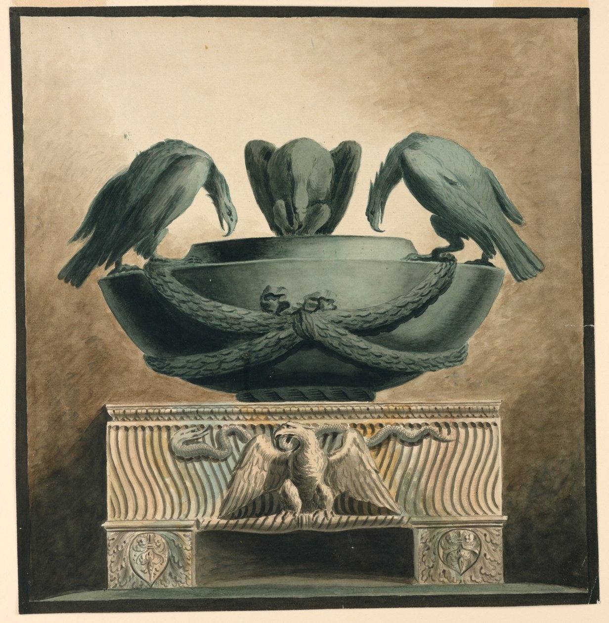 Navio Funerário com Três de Unknown artist