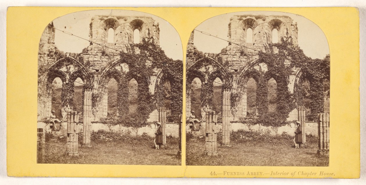 Abadia de Furness. - Interior da casa capitular. de Unknown artist