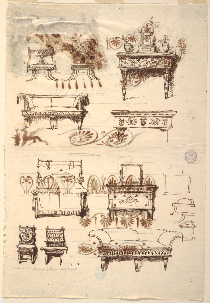 Projetos de móveis de Unknown artist