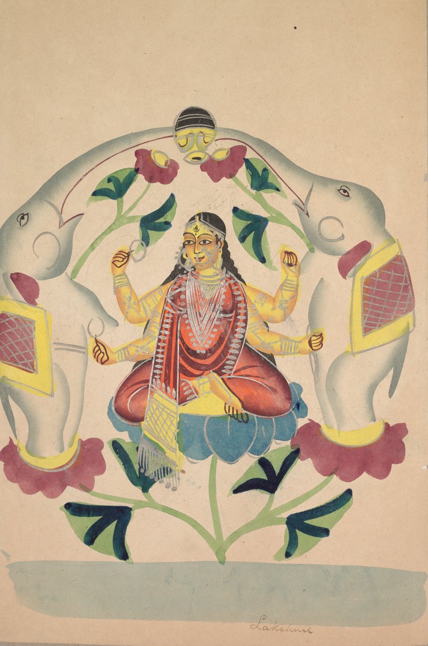 Gajalakshmi: Lakshmi com elefantes de Unknown artist