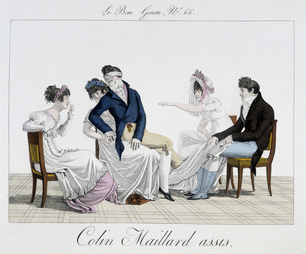 Jogo: O Colin Maillard sentado - em "Le Bon genre", n°65 de Unknown artist