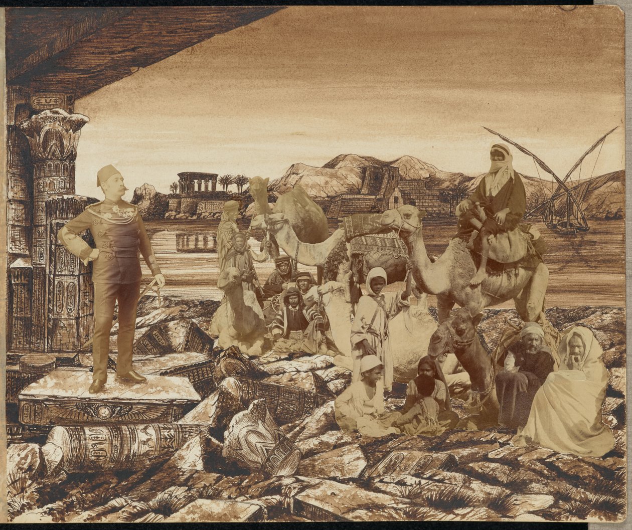 General "chinês" Gordon, assassinado pelos seguidores do Mahdi em Cartum de Unknown artist