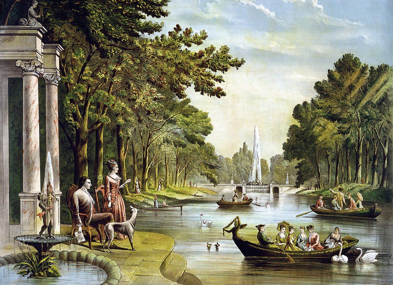 General La Fayette (Lafayette) (1757 - 1834) em sua residência de verão. de Unknown artist
