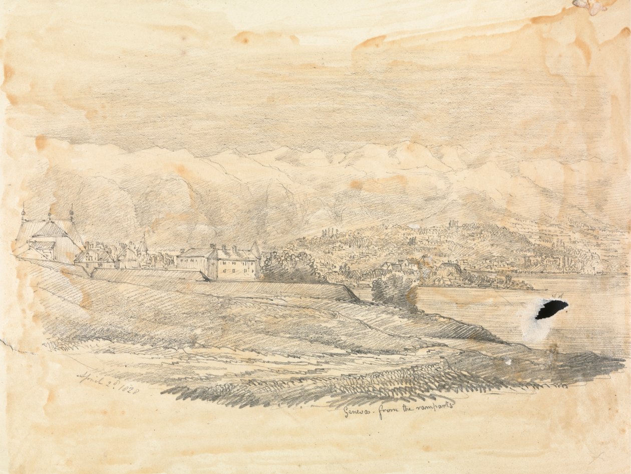 Genebra com Montanhas à Distância de Unknown artist