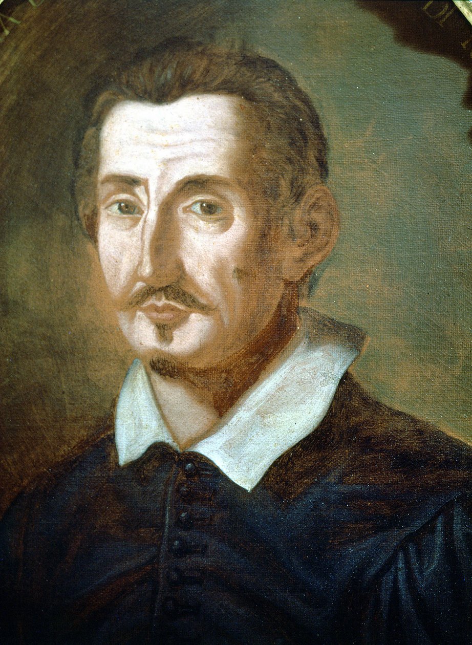 Gerolamo (Girolamo) Frescobaldi (1583 - 1643). Pintura anônima. Conservatório de Nápoles de Unknown artist