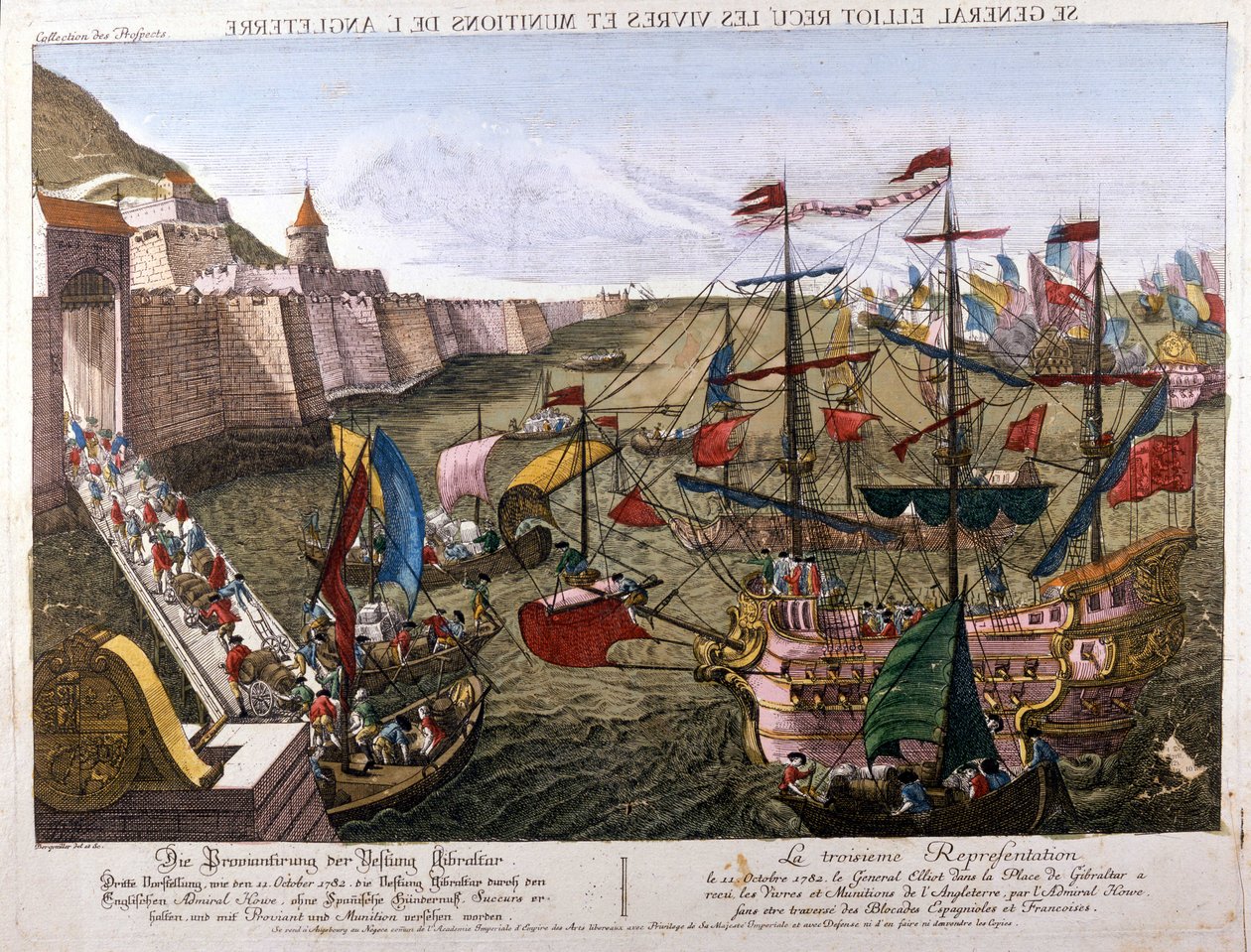 O Grande Cerco de Gibraltar 1779-1783 (tentativa espanhola de recuperar Gibraltar quando a Espanha declarou guerra ao Reino Unido como parte da sua aliança com a França): em 11 de Outubro de Unknown artist