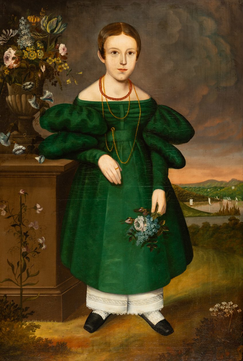 Rapariga de verde de Unknown artist