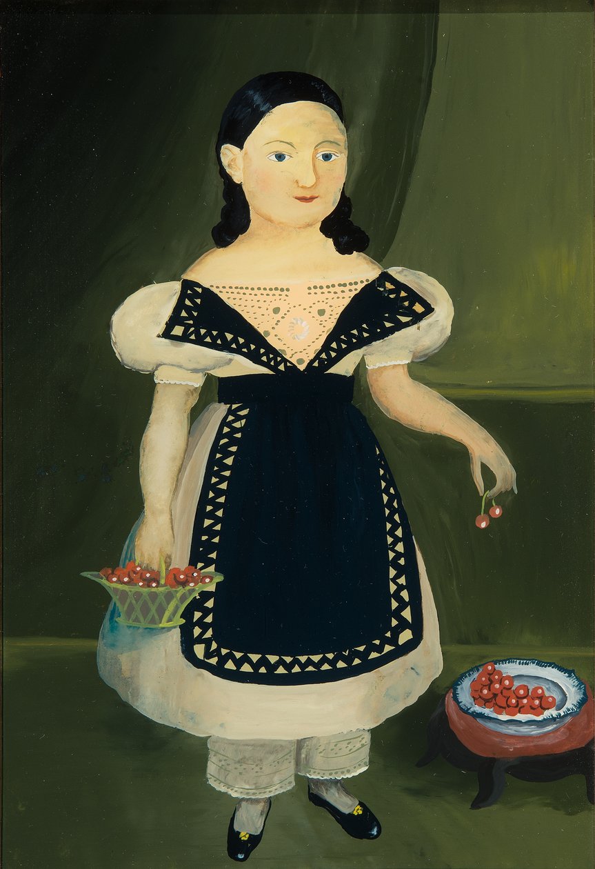 menina com cerejas de Unknown artist