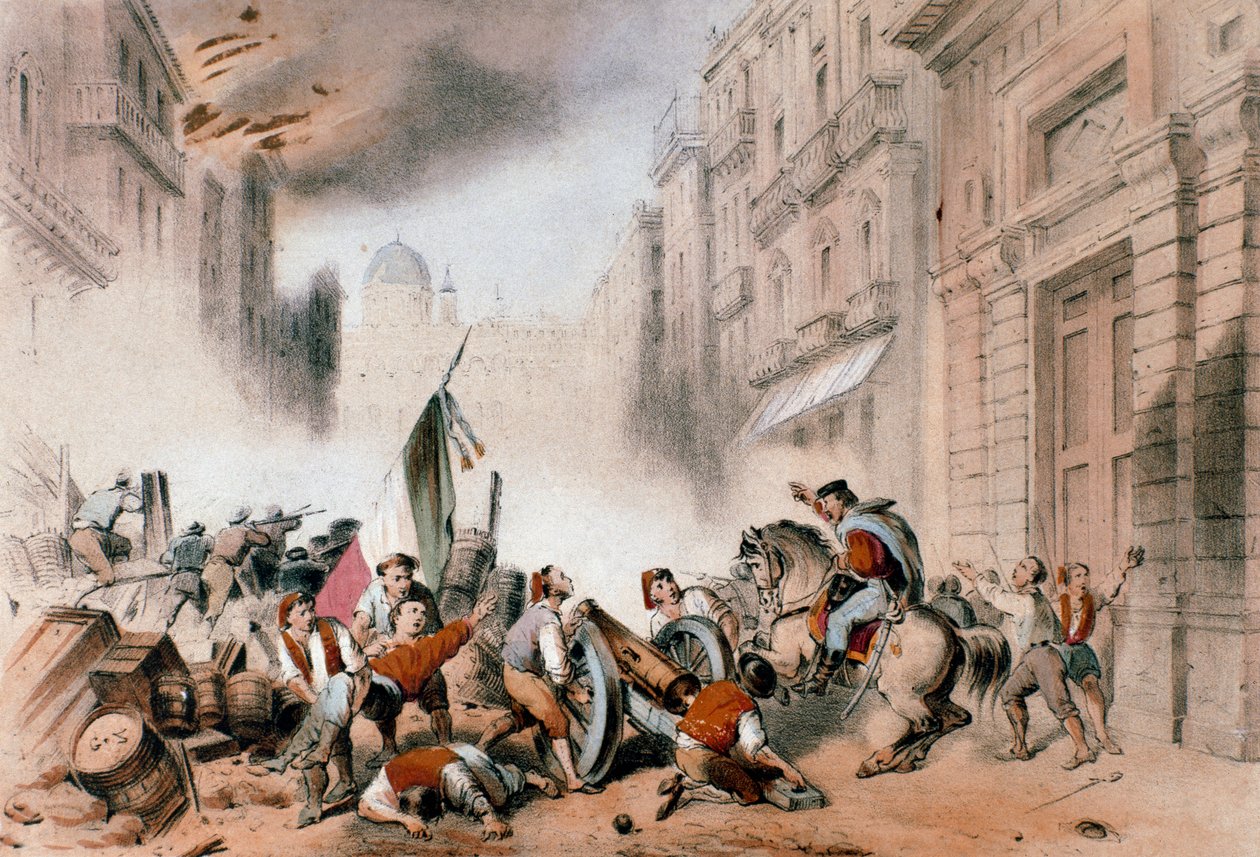 Giuseppe Garibaldi entrando em Palermo, 26 de maio de 1860 (Gravura de Unknown artist