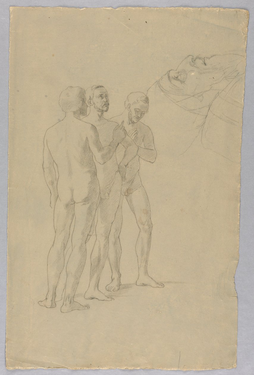 Grupo de três nus masculinos de Unknown artist
