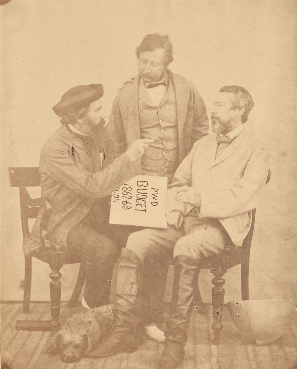 [Retrato de grupo de três homens, Índia]. de Unknown artist