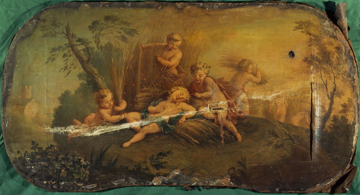 Colheita das crianças ou verão, entre 1701 e 1800 (óleo sobre tela) de Unknown artist