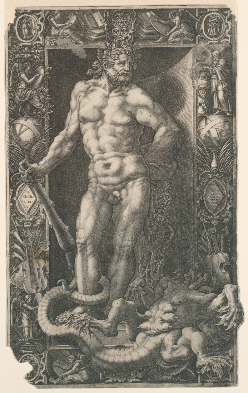 Hércules vitorioso sobre a Hidra de Lerna de Unknown artist