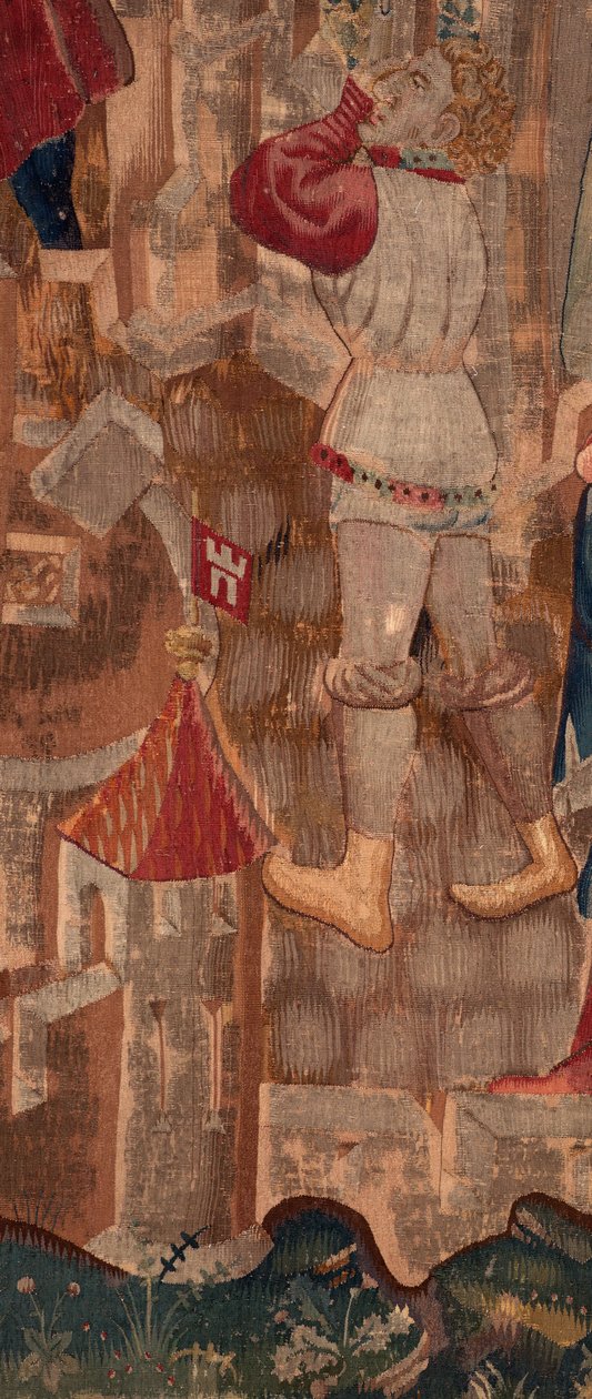 História de Saint Piat e Saint Eleuthère, Cena 6 Detalhe a meio à esquerda. Um homem. de Unknown artist