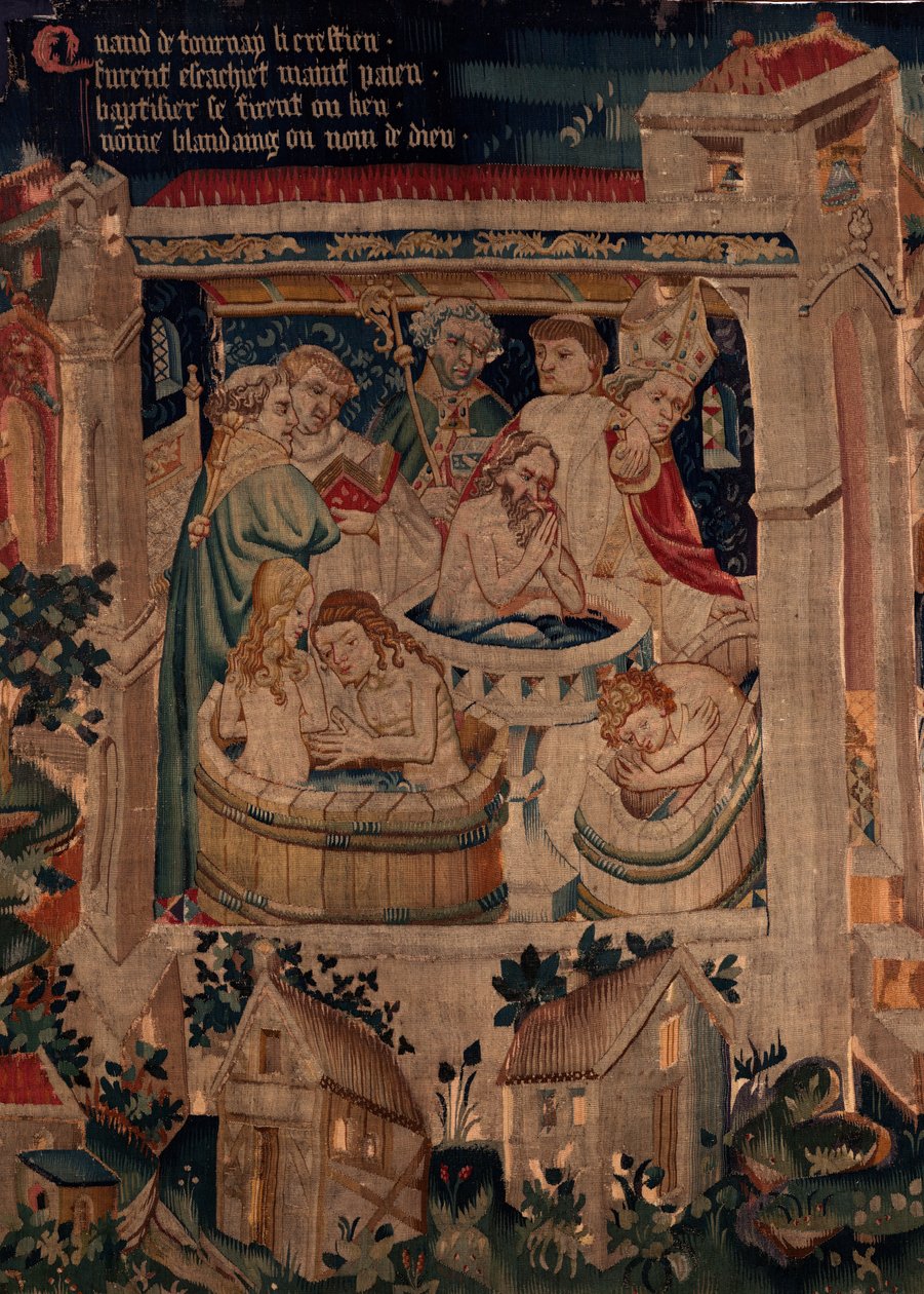 História de Saint Piat e Saint Eleuthère, Batismo dos exilados críticos da Cena 7 de Unknown artist