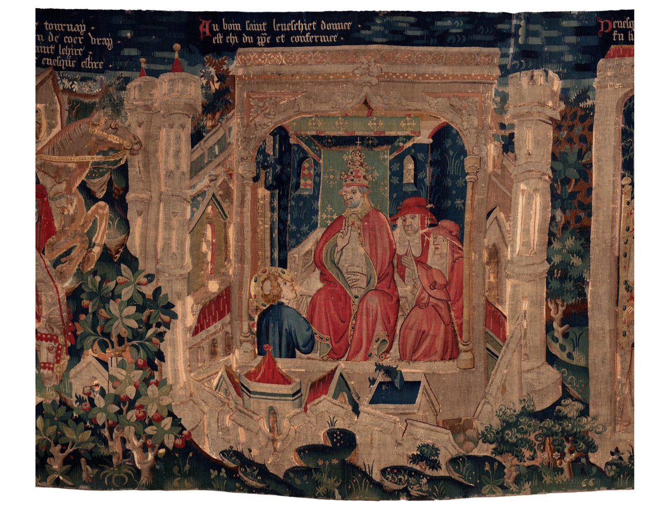 História de Saint Piat e Saint Eleuthère, Cena 9 Saint-Eleuthère é confirmado como o bispo de Tournai. de Unknown artist