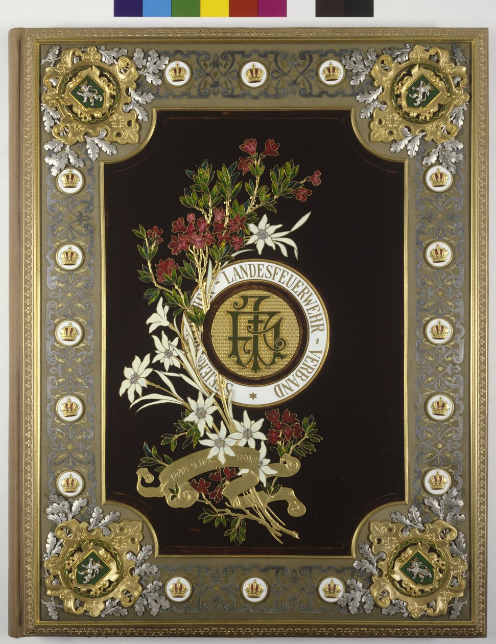 Homenagem por ocasião do 50º aniversário do reinado do imperador Francisco José I.1898 (gravura) de Unknown artist