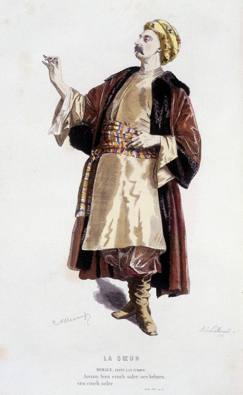 Horace em "la soeur" (de Jean de Routrou em 1647), em "le theatre francais au 16 eme et 17 eme ecle anterieur à Moliere" de Edouard Fournier. de Unknown artist
