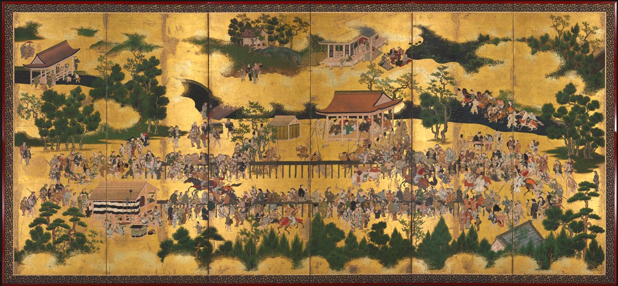 Corrida de Cavalos no Santuário Kamo de Unknown artist