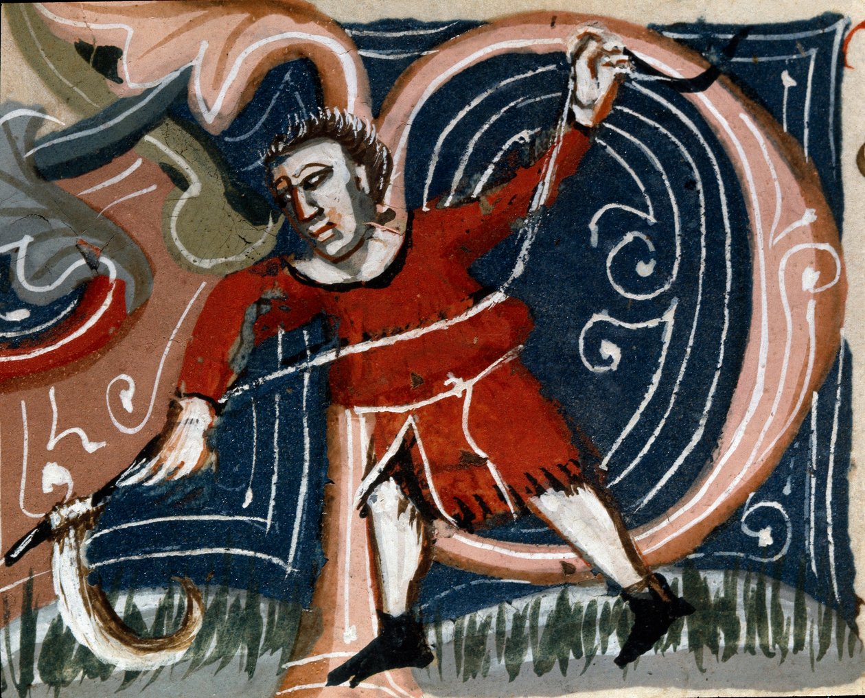 Horticultura: corte de ervas. Detalhe. Página manuscrita (MS.s.vi) "Trattato di agraria" de Pietro de Crescenzi (Pedra Crescente ou Pedra Crescente) (1233-1320) Século XIV Cesena, Biblioteca Malatestiana de Unknown artist