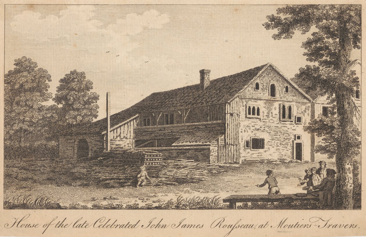 Casa do Festejado John James Rousseau, em Moutiers-Travers de Unknown artist