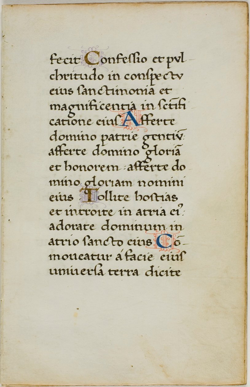 Folha de manuscrito iluminada de Unknown artist