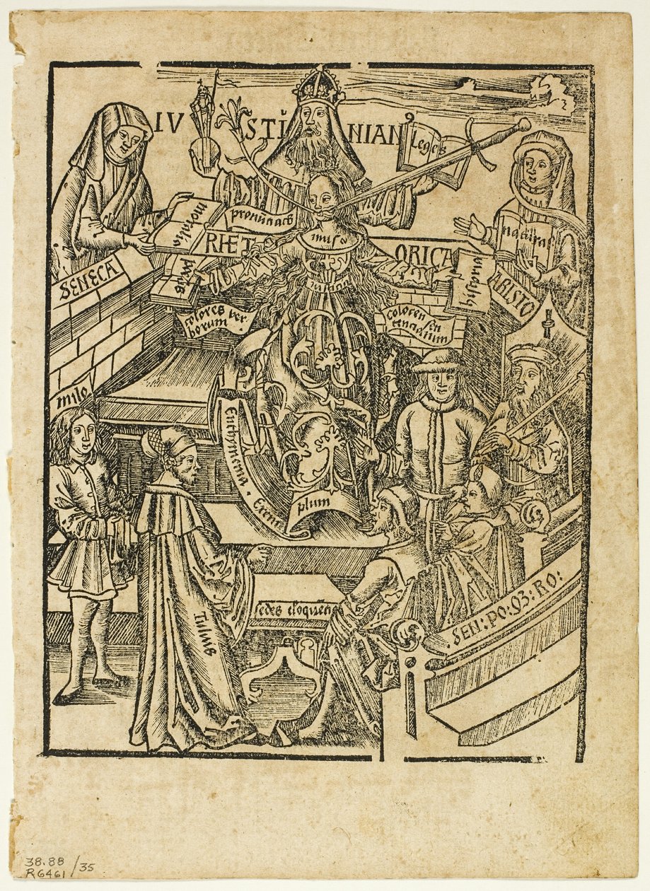 Ilustração de Margarita philosophica, placa 35 de Xilogravuras de Livros do Século XVI de Unknown artist
