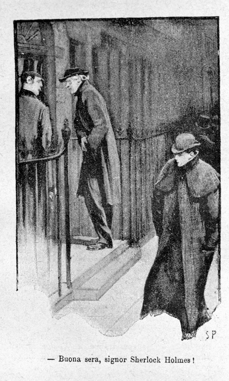 Ilustração do livro Sherlock Holmes. Fim do século XIX. de Unknown artist