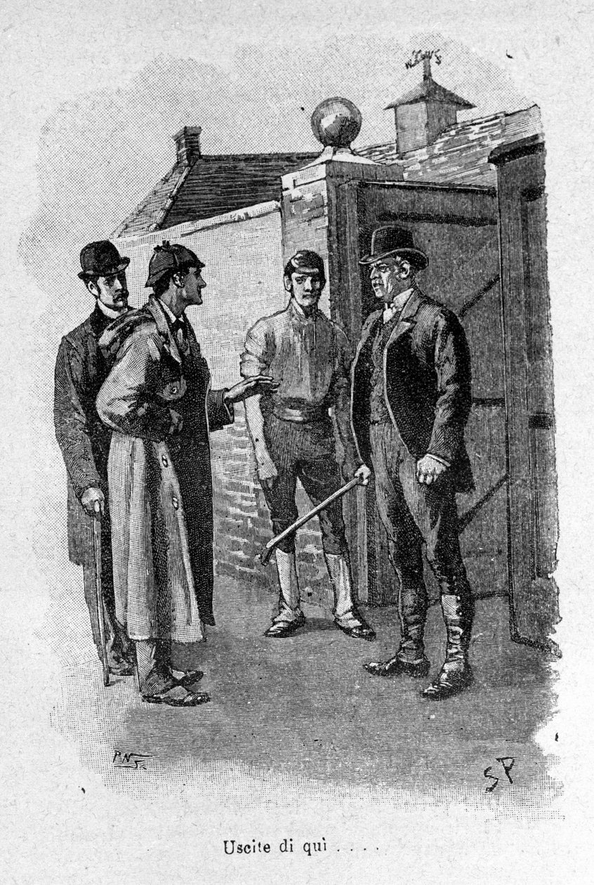 Ilustração do livro Sherlock Holmes. Fim do século XIX. de Unknown artist